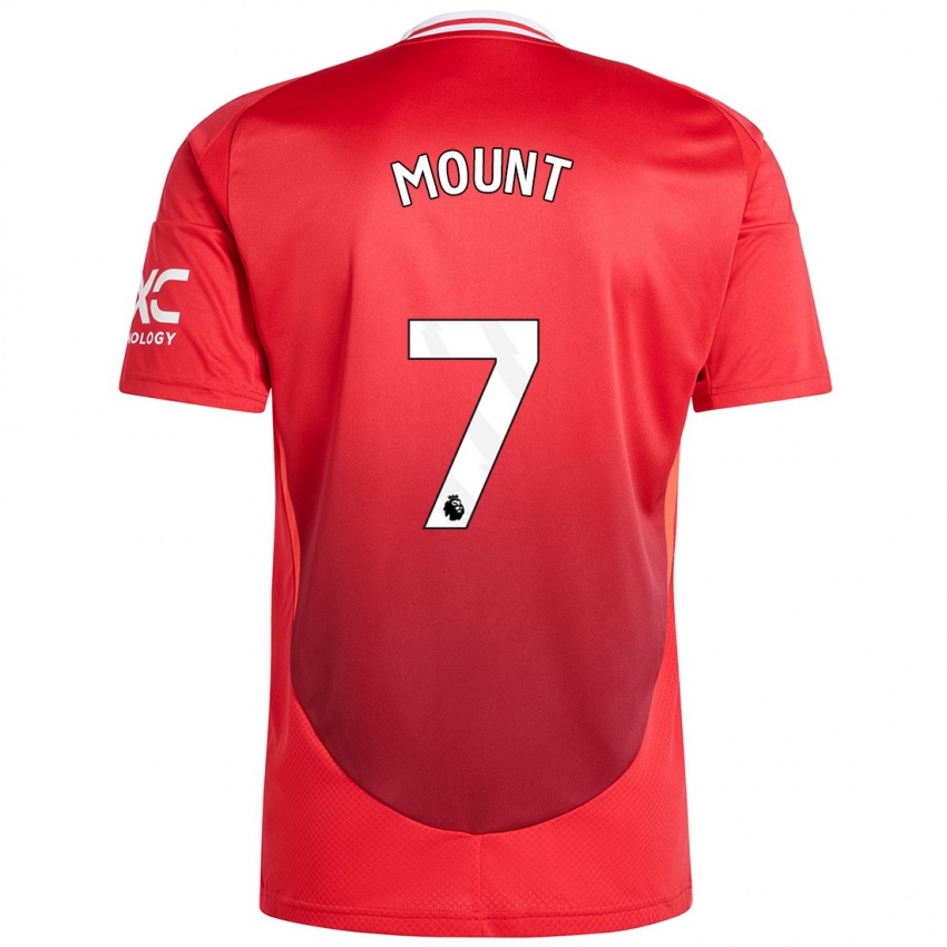 Mænd Mason Mount #7 Lyse Rødt Hjemmebane Spillertrøjer 2024/25 Trøje T-Shirt