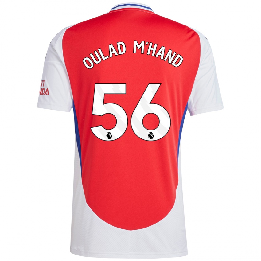 Mænd Salah-Eddine Oulad M'hand #56 Rød Hvid Hjemmebane Spillertrøjer 2024/25 Trøje T-Shirt