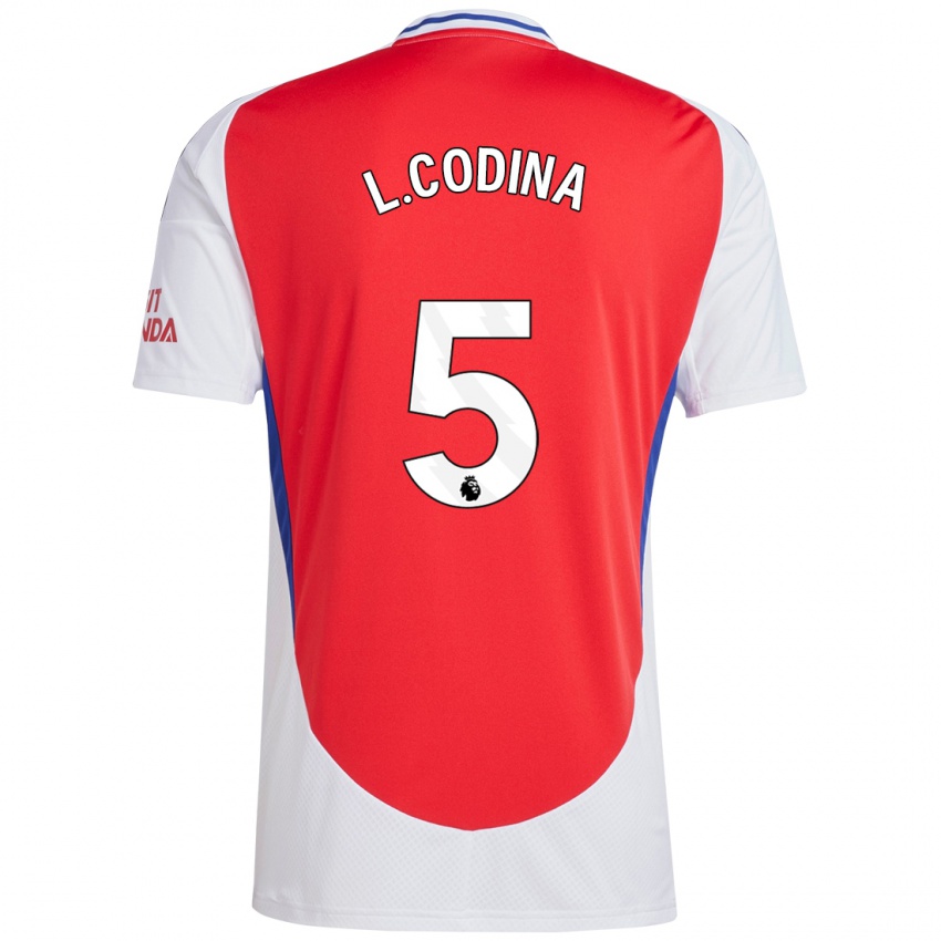 Mænd Laia Codina #5 Rød Hvid Hjemmebane Spillertrøjer 2024/25 Trøje T-Shirt