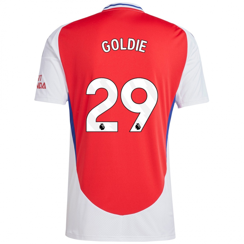 Mænd Teyah Goldie #29 Rød Hvid Hjemmebane Spillertrøjer 2024/25 Trøje T-Shirt