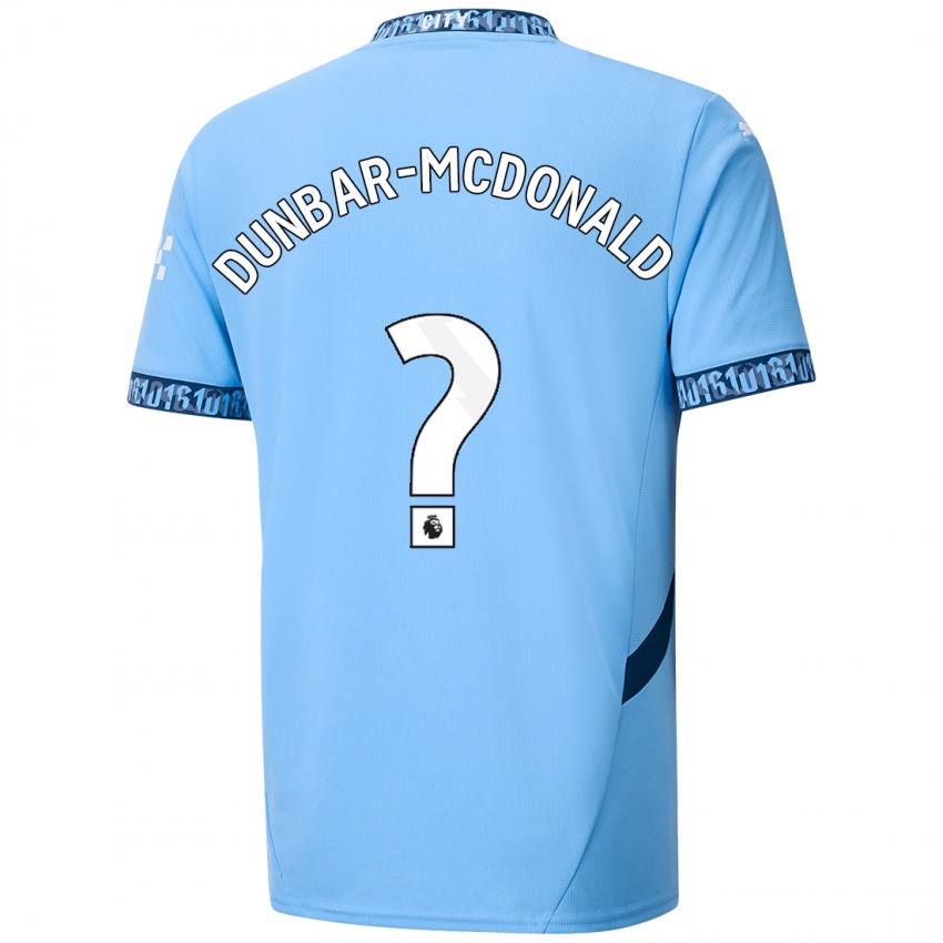 Mænd Christian Dunbar-Mcdonald #0 Marineblå Hjemmebane Spillertrøjer 2024/25 Trøje T-Shirt