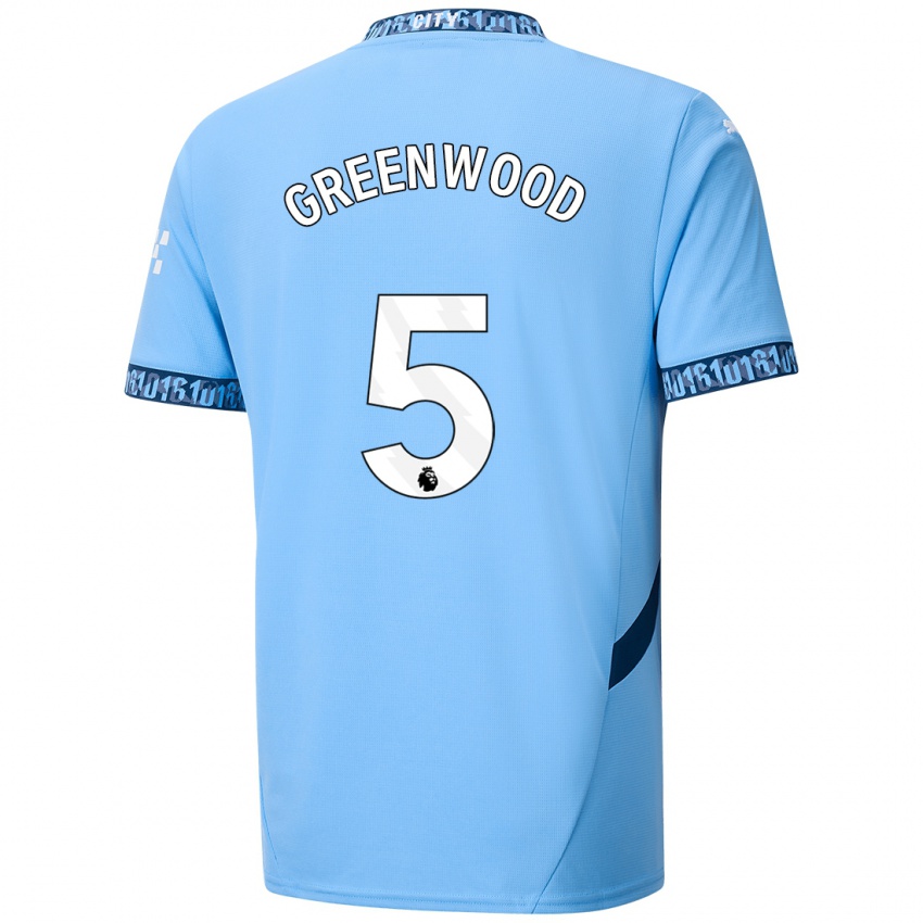 Mænd Alex Greenwood #5 Marineblå Hjemmebane Spillertrøjer 2024/25 Trøje T-Shirt