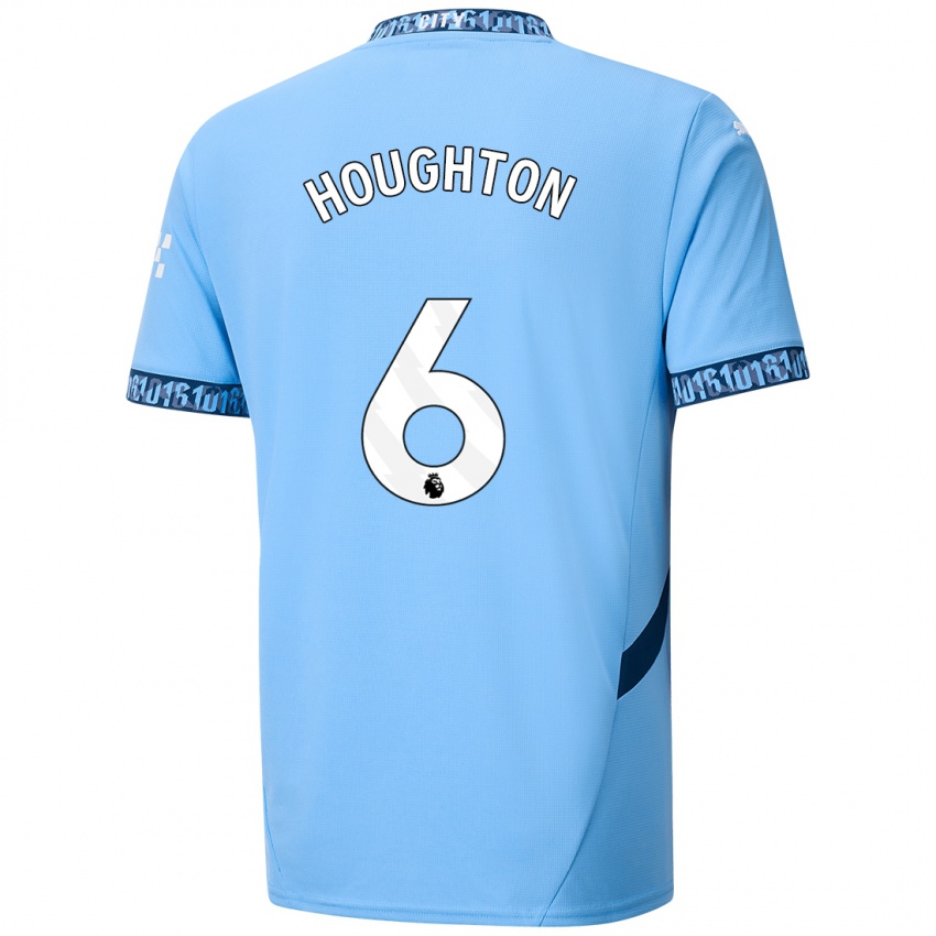 Mænd Steph Houghton #6 Marineblå Hjemmebane Spillertrøjer 2024/25 Trøje T-Shirt