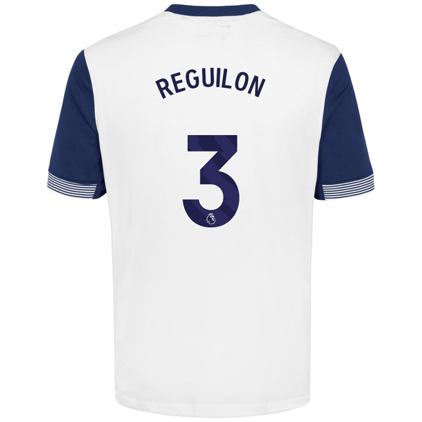 Mænd Sergio Reguilon #3 Hvid Blå Hjemmebane Spillertrøjer 2024/25 Trøje T-Shirt