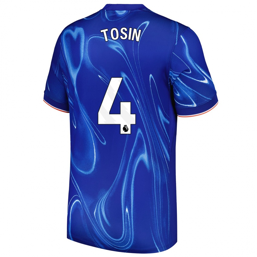 Mænd Tosin Adarabioyo #4 Blå Hvid Hjemmebane Spillertrøjer 2024/25 Trøje T-Shirt