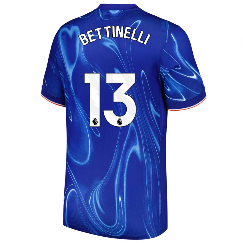 Mænd Marcus Bettinelli #13 Blå Hvid Hjemmebane Spillertrøjer 2024/25 Trøje T-Shirt