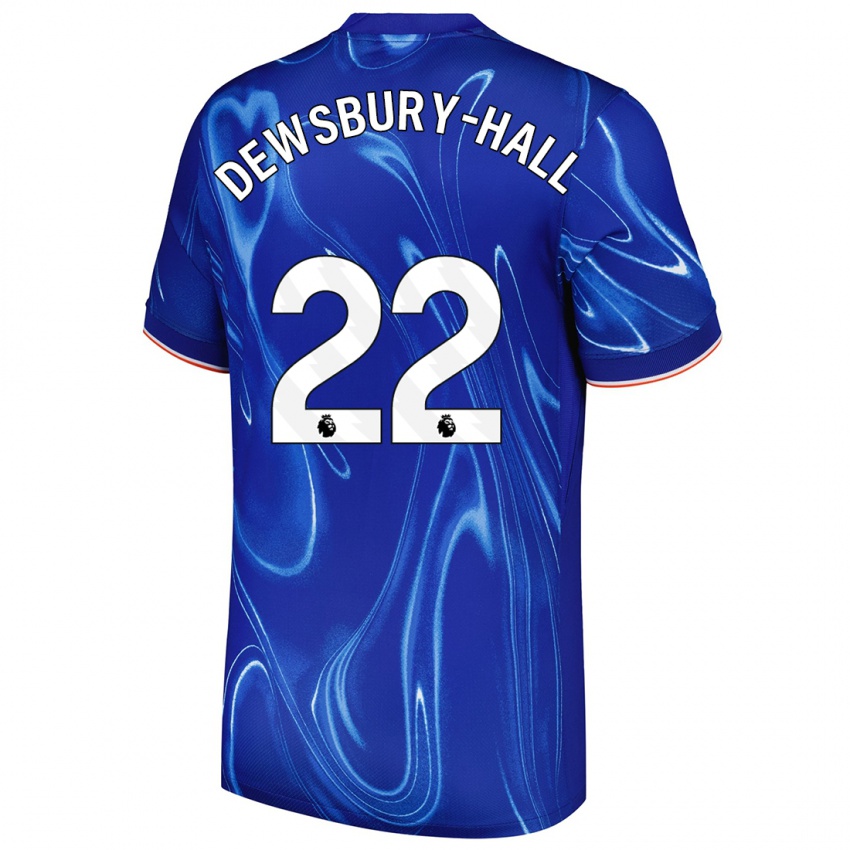 Mænd Kiernan Dewsbury-Hall #22 Blå Hvid Hjemmebane Spillertrøjer 2024/25 Trøje T-Shirt