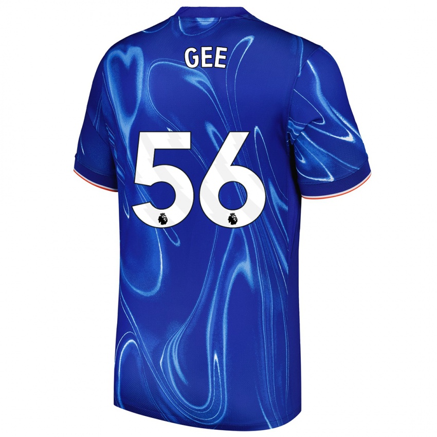 Mænd Billy Gee #56 Blå Hvid Hjemmebane Spillertrøjer 2024/25 Trøje T-Shirt