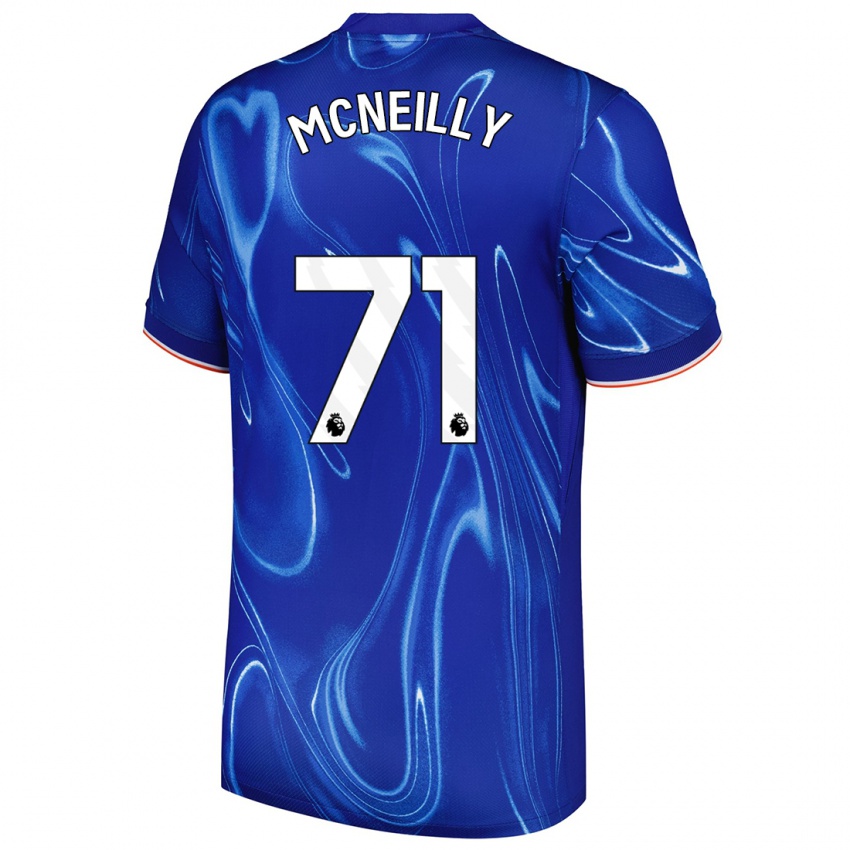 Mænd Donnell Mcneilly #71 Blå Hvid Hjemmebane Spillertrøjer 2024/25 Trøje T-Shirt