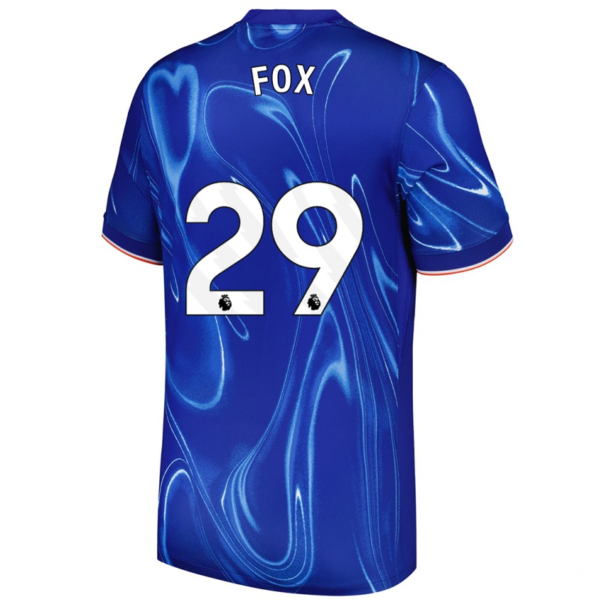 Mænd Jorja Fox #29 Blå Hvid Hjemmebane Spillertrøjer 2024/25 Trøje T-Shirt