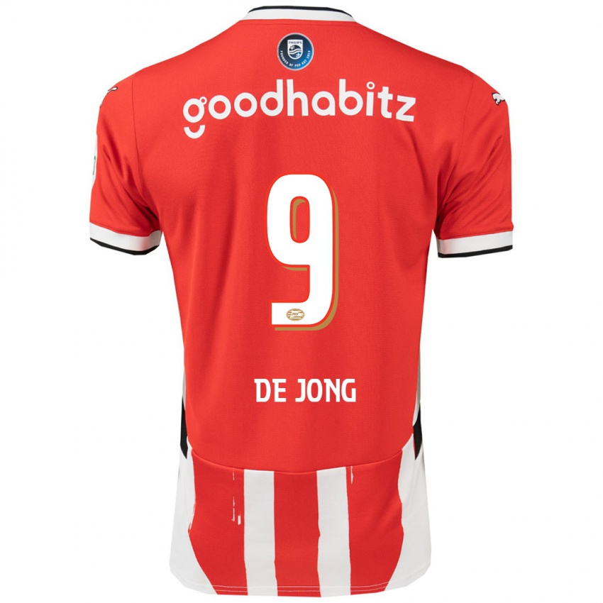 Mænd Luuk De Jong #9 Rød Hvid Hjemmebane Spillertrøjer 2024/25 Trøje T-Shirt