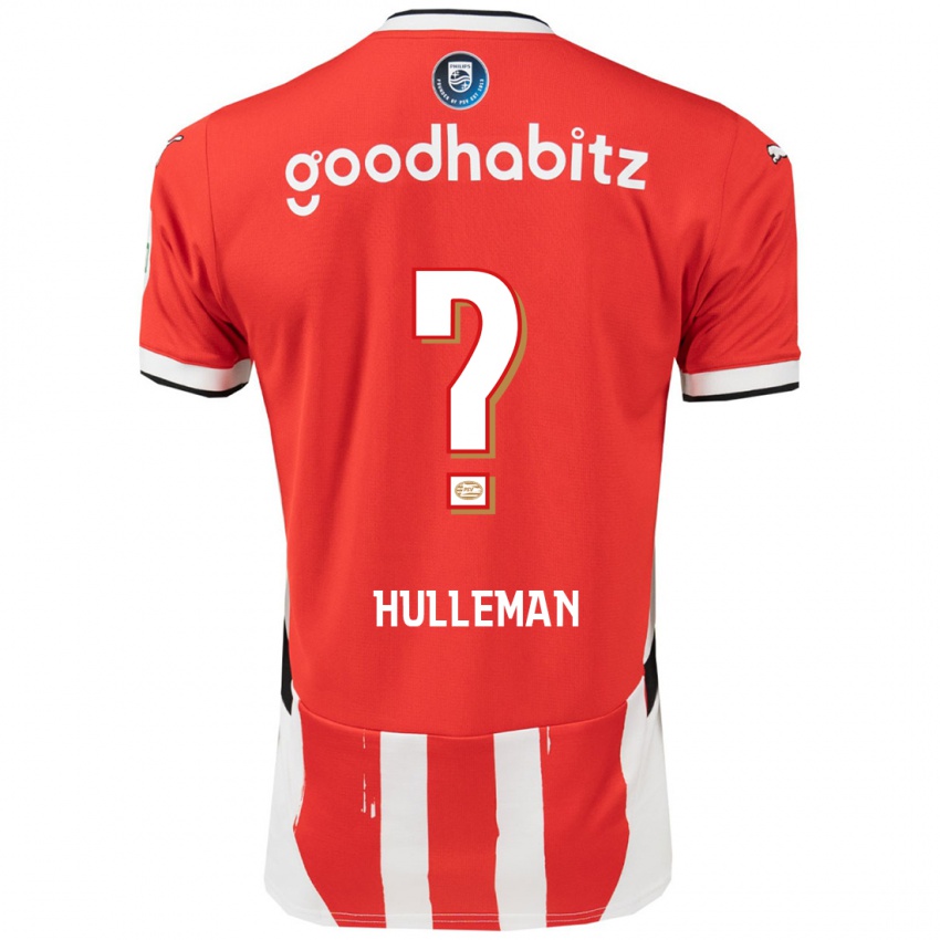 Mænd Daan Hulleman #0 Rød Hvid Hjemmebane Spillertrøjer 2024/25 Trøje T-Shirt