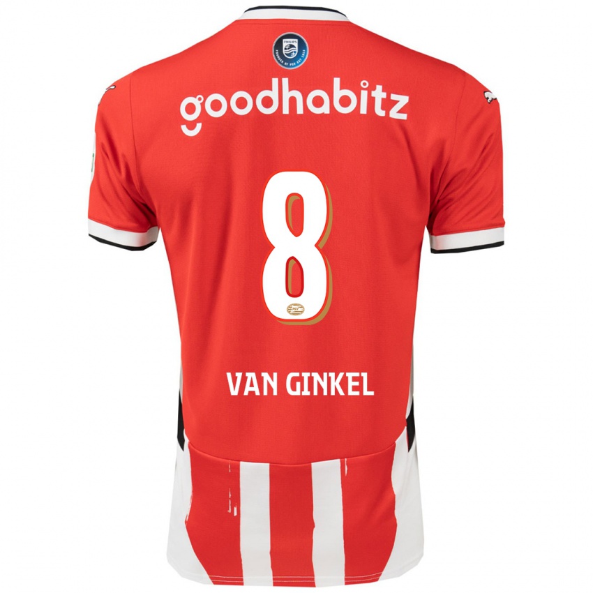 Mænd Marco Van Ginkel #8 Rød Hvid Hjemmebane Spillertrøjer 2024/25 Trøje T-Shirt