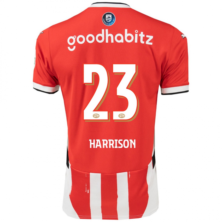 Mænd Amy Harrison #23 Rød Hvid Hjemmebane Spillertrøjer 2024/25 Trøje T-Shirt