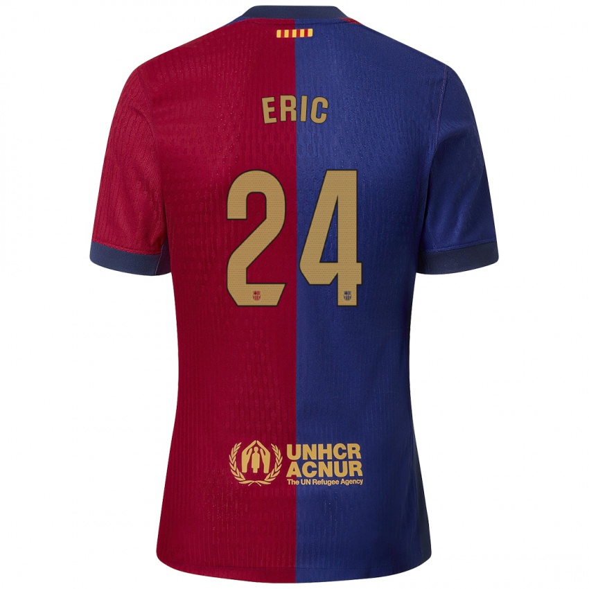 Mænd Eric Garcia #24 Blå Rød Hjemmebane Spillertrøjer 2024/25 Trøje T-Shirt