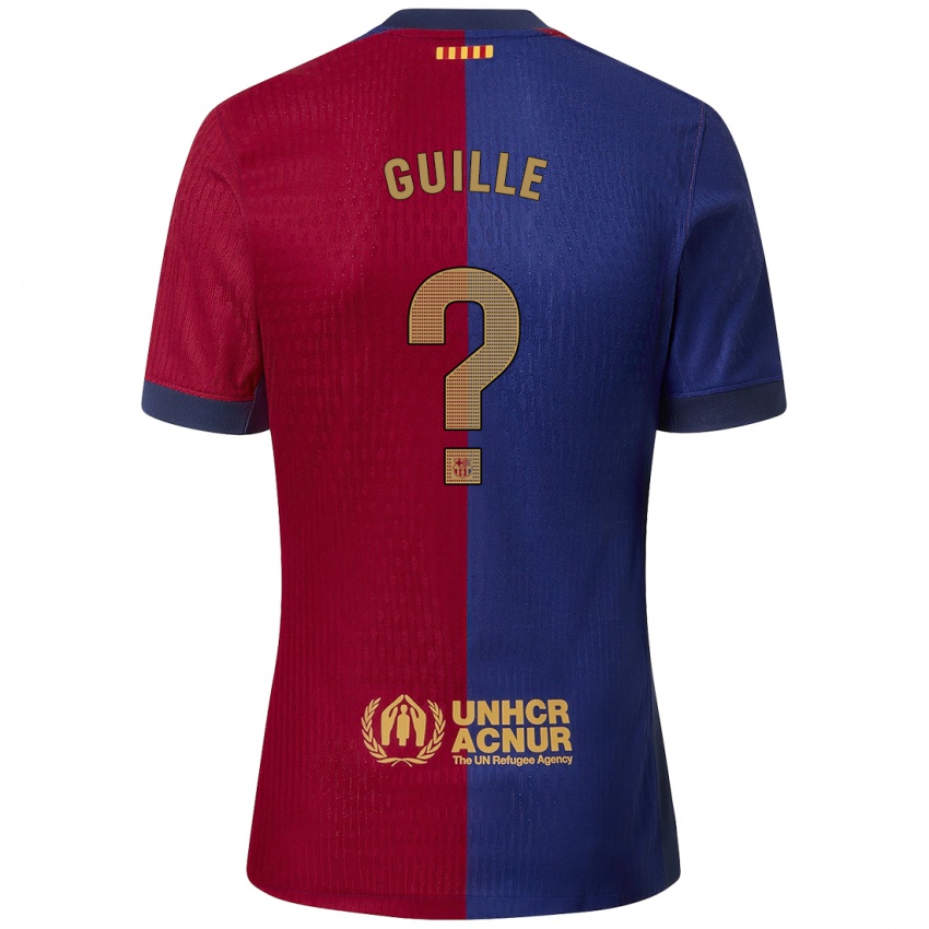 Mænd Guille Fernández #0 Blå Rød Hjemmebane Spillertrøjer 2024/25 Trøje T-Shirt