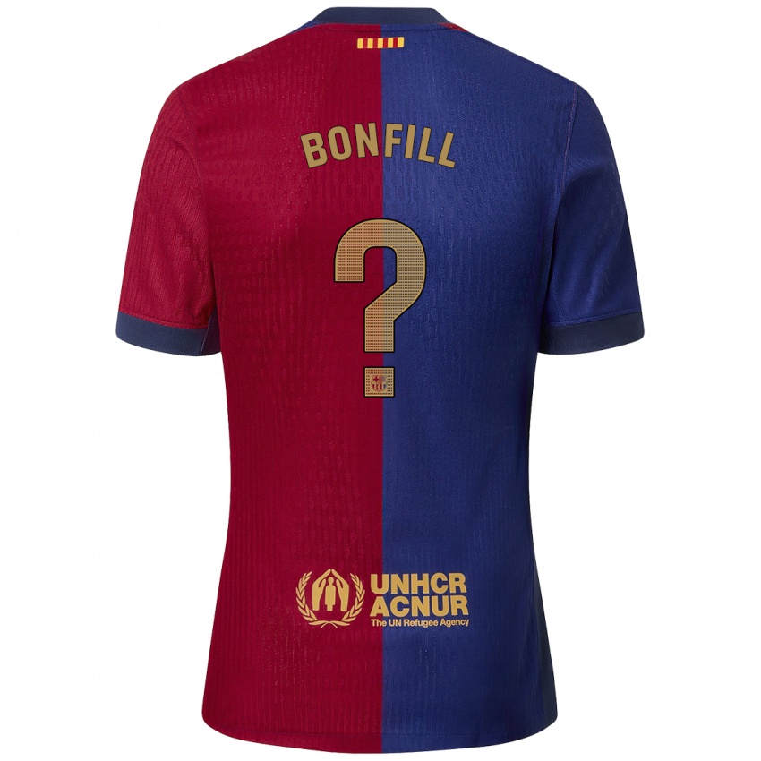 Mænd Max Bonfill #0 Blå Rød Hjemmebane Spillertrøjer 2024/25 Trøje T-Shirt