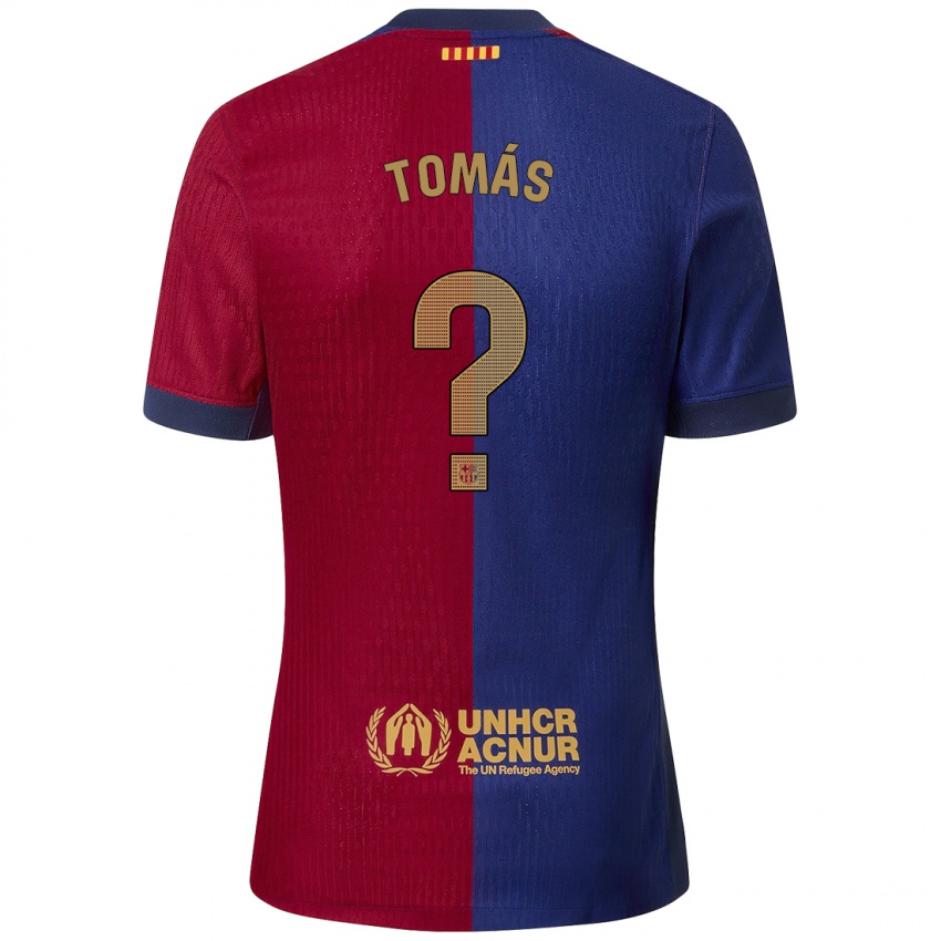 Mænd Roberto Tomás #0 Blå Rød Hjemmebane Spillertrøjer 2024/25 Trøje T-Shirt