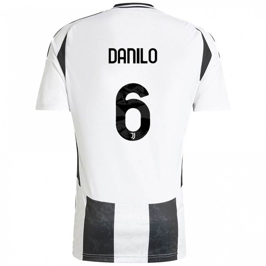 Mænd Danilo #6 Hvid Sort Hjemmebane Spillertrøjer 2024/25 Trøje T-Shirt