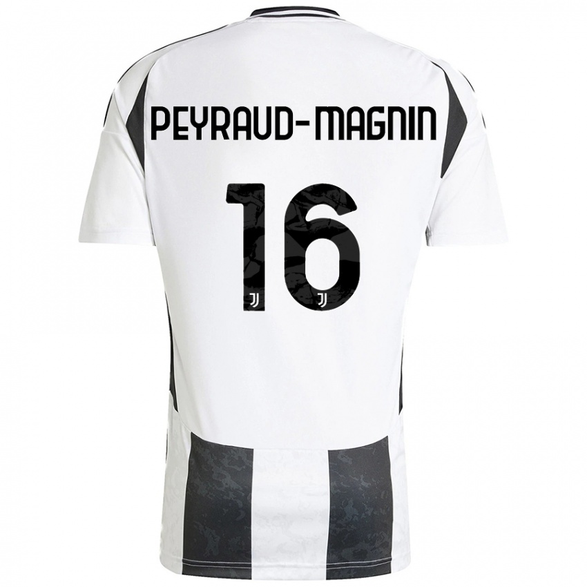 Mænd Pauline Peyraud-Magnin #16 Hvid Sort Hjemmebane Spillertrøjer 2024/25 Trøje T-Shirt