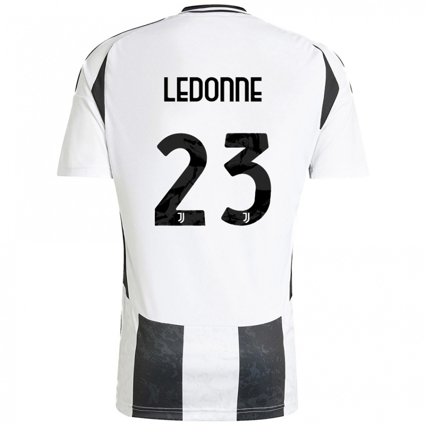 Mænd Nicolo Ledonne #23 Hvid Sort Hjemmebane Spillertrøjer 2024/25 Trøje T-Shirt