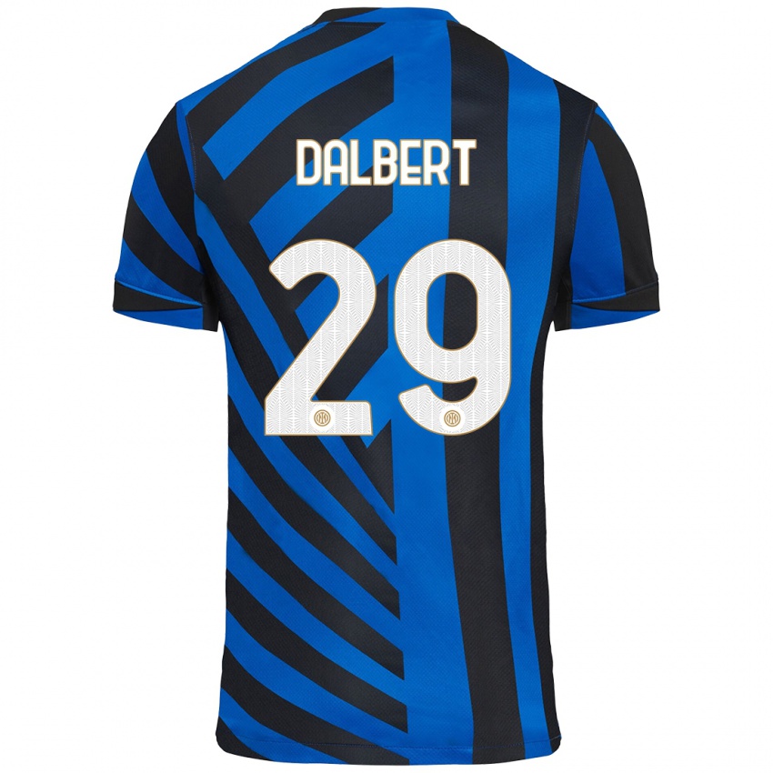 Mænd Dalbert #29 Blå Sort Hjemmebane Spillertrøjer 2024/25 Trøje T-Shirt