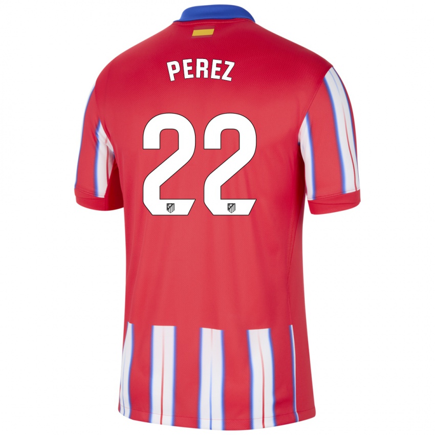 Mænd Pablo Perez #22 Rød Hvid Blå Hjemmebane Spillertrøjer 2024/25 Trøje T-Shirt