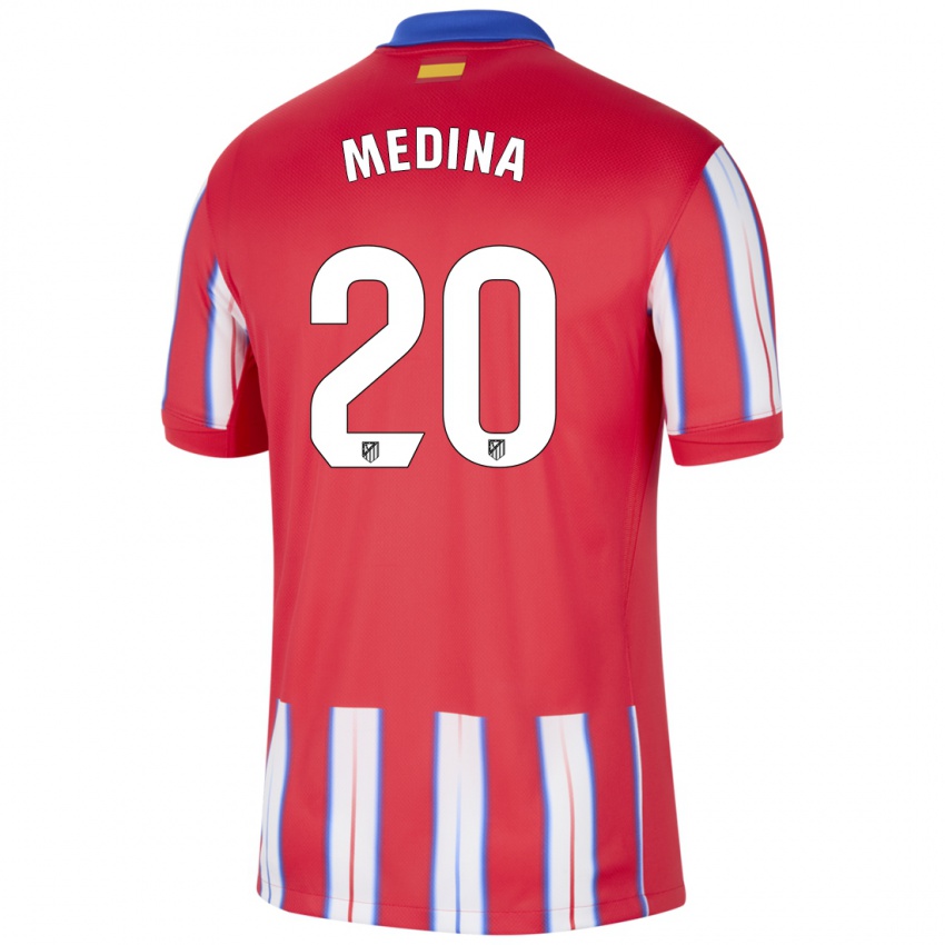 Mænd Andrea Medina #20 Rød Hvid Blå Hjemmebane Spillertrøjer 2024/25 Trøje T-Shirt