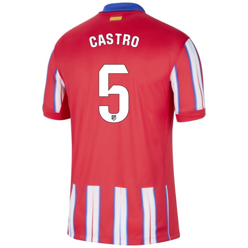 Mænd Oscar Castro #5 Rød Hvid Blå Hjemmebane Spillertrøjer 2024/25 Trøje T-Shirt