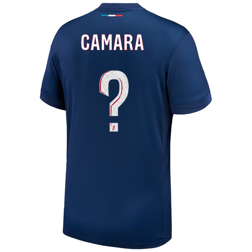 Mænd Oumar Camara #0 Marineblå Hvid Hjemmebane Spillertrøjer 2024/25 Trøje T-Shirt