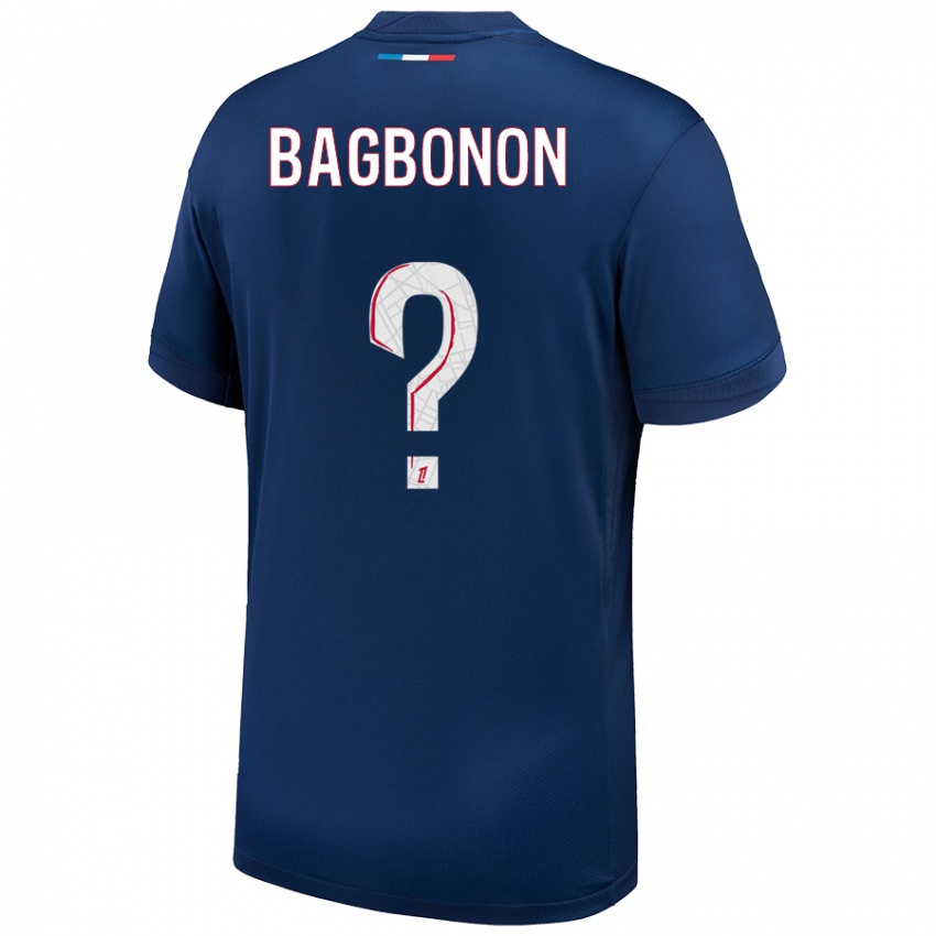 Mænd Ethan Bagbonon #0 Marineblå Hvid Hjemmebane Spillertrøjer 2024/25 Trøje T-Shirt