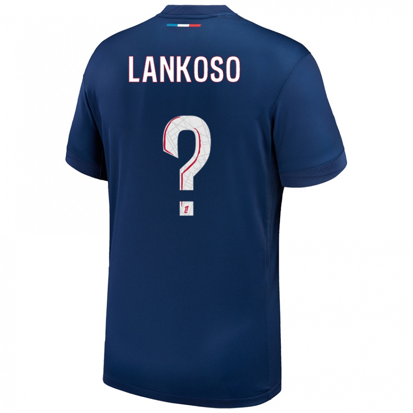 Mænd Lenny Lankoso #0 Marineblå Hvid Hjemmebane Spillertrøjer 2024/25 Trøje T-Shirt