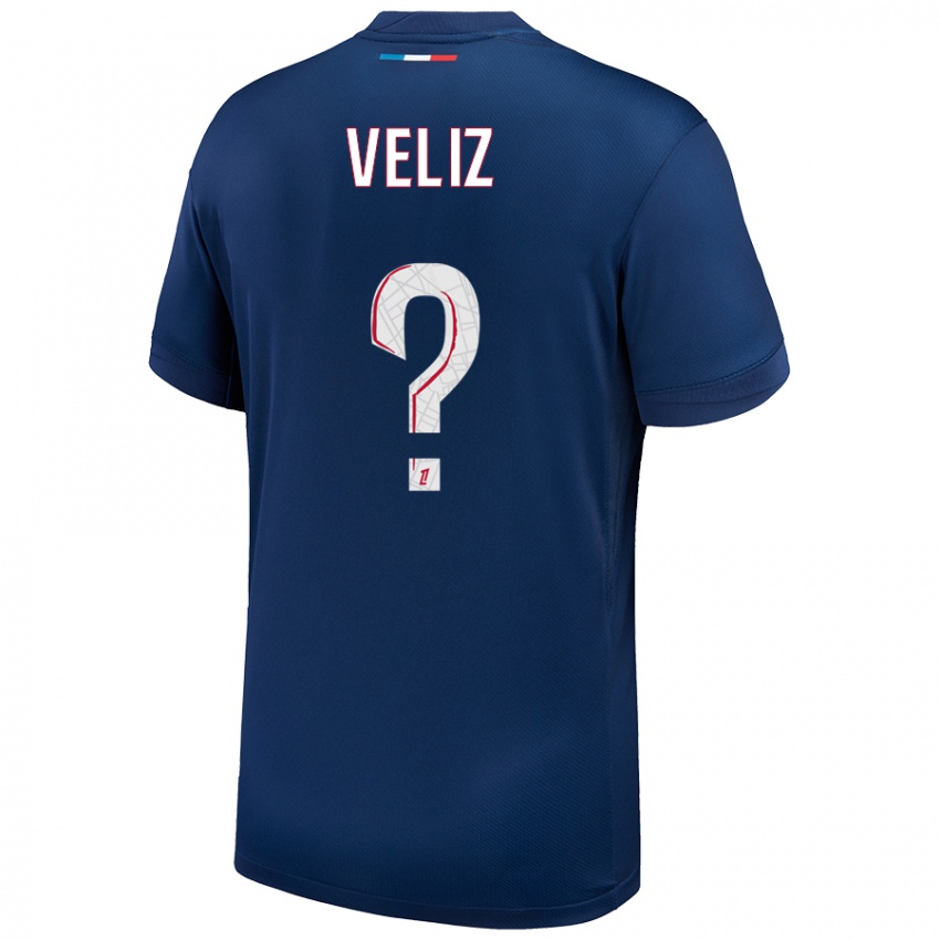 Mænd Nehemiah Fernandez Veliz #0 Marineblå Hvid Hjemmebane Spillertrøjer 2024/25 Trøje T-Shirt