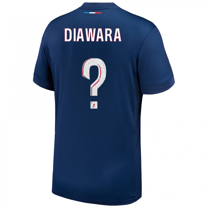 Mænd Lahna Diawara #0 Marineblå Hvid Hjemmebane Spillertrøjer 2024/25 Trøje T-Shirt