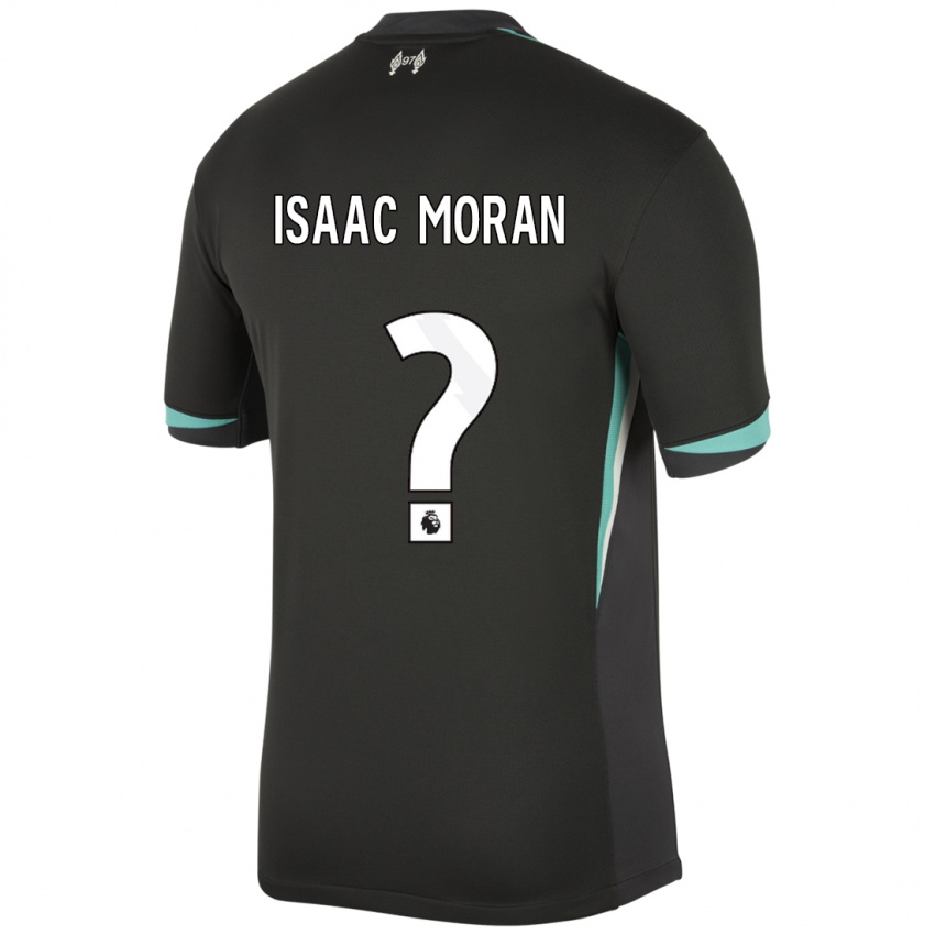 Mænd Isaac Moran #0 Sort Antracit Hvid Udebane Spillertrøjer 2024/25 Trøje T-Shirt