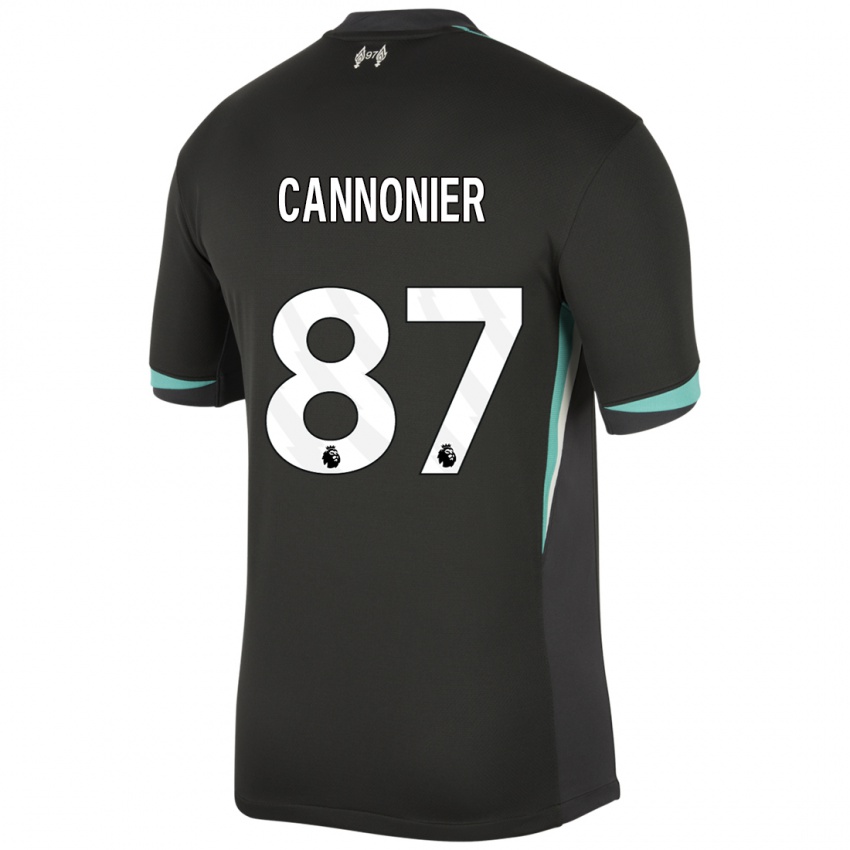 Mænd Oakley Cannonier #87 Sort Antracit Hvid Udebane Spillertrøjer 2024/25 Trøje T-Shirt