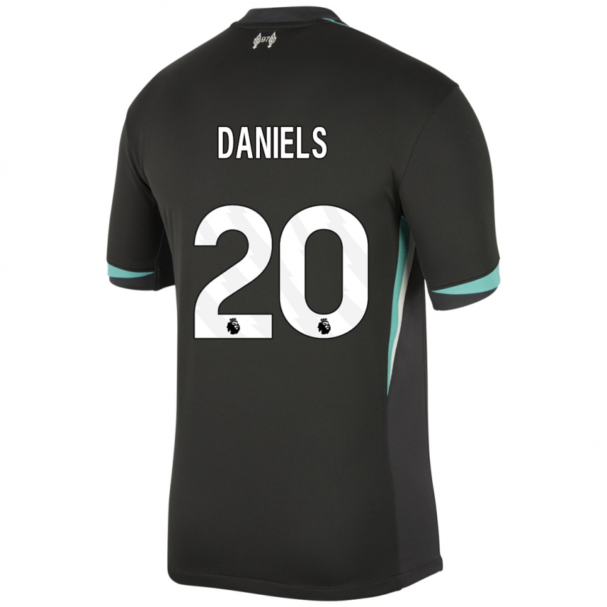 Mænd Yana Daniels #20 Sort Antracit Hvid Udebane Spillertrøjer 2024/25 Trøje T-Shirt