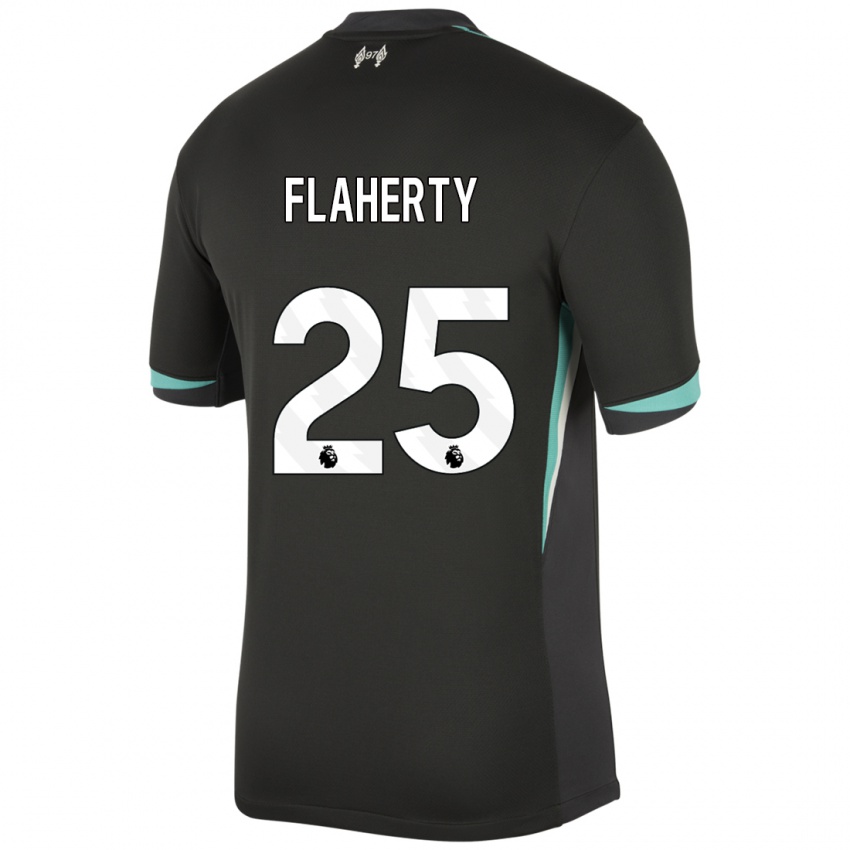 Mænd Gilly Flaherty #25 Sort Antracit Hvid Udebane Spillertrøjer 2024/25 Trøje T-Shirt