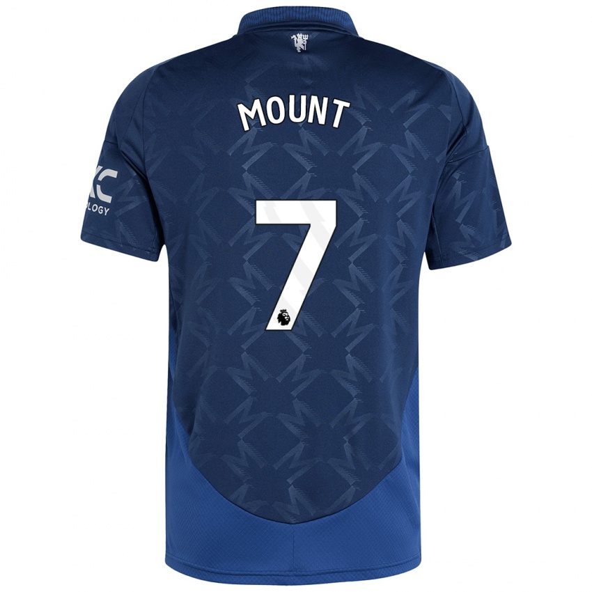 Mænd Mason Mount #7 Indigo Udebane Spillertrøjer 2024/25 Trøje T-Shirt