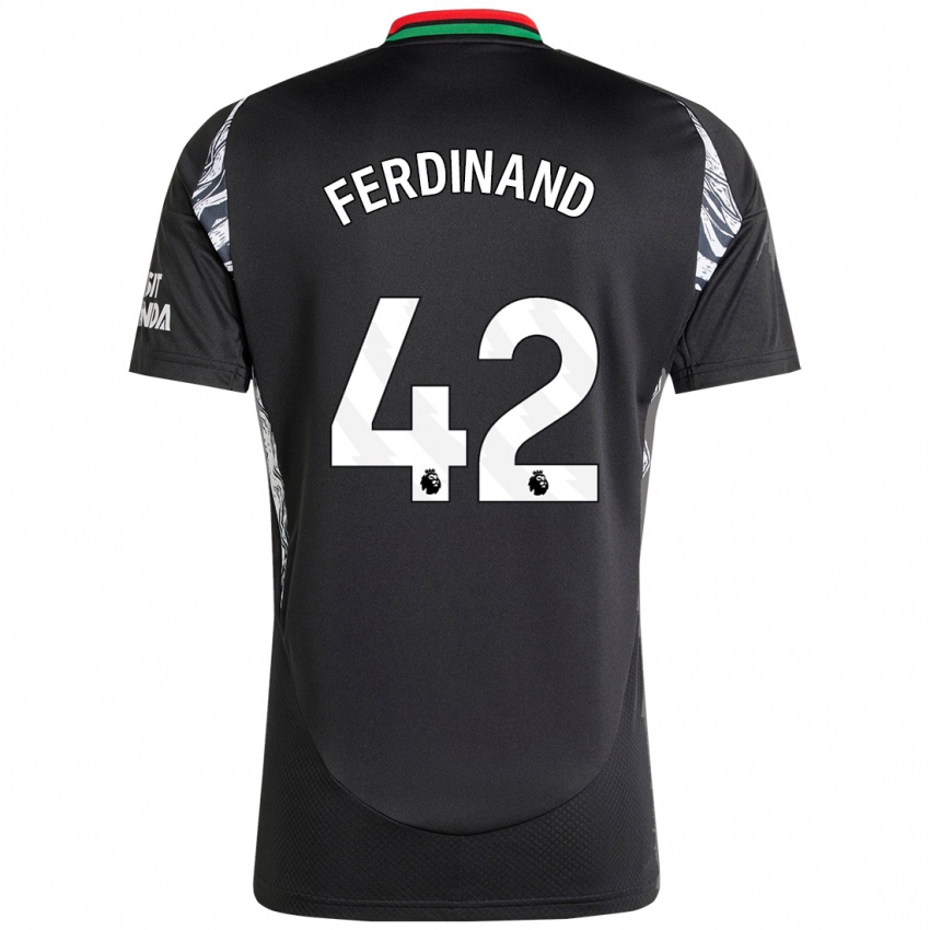 Mænd Seb Ferdinand #42 Sort Udebane Spillertrøjer 2024/25 Trøje T-Shirt