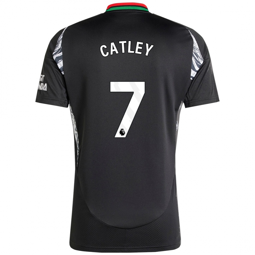 Mænd Stephanie Catley #7 Sort Udebane Spillertrøjer 2024/25 Trøje T-Shirt