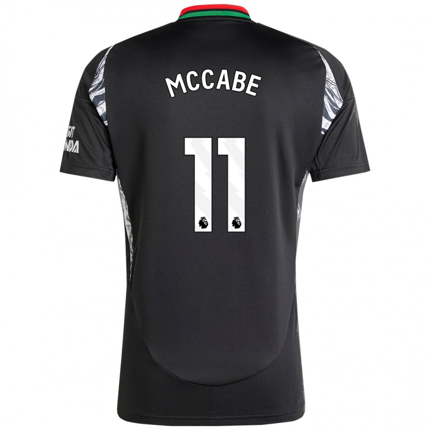 Mænd Katie Mccabe #11 Sort Udebane Spillertrøjer 2024/25 Trøje T-Shirt