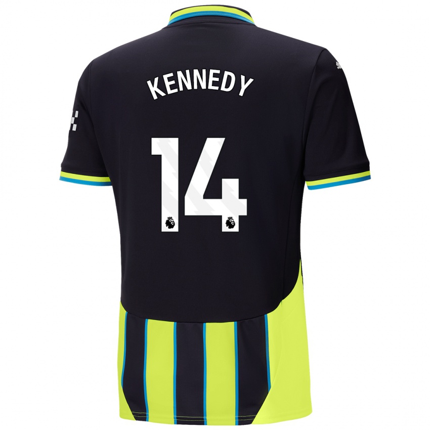 Mænd Alanna Kennedy #14 Blå Gul Udebane Spillertrøjer 2024/25 Trøje T-Shirt