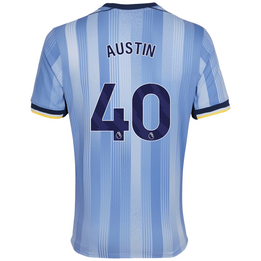 Mænd Brandon Austin #40 Lyseblå Udebane Spillertrøjer 2024/25 Trøje T-Shirt