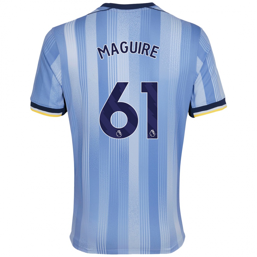 Mænd Aaron Maguire #61 Lyseblå Udebane Spillertrøjer 2024/25 Trøje T-Shirt