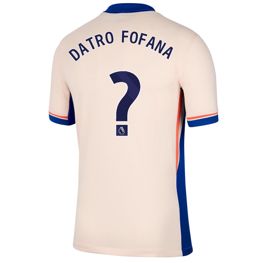 Mænd David Datro Fofana #0 Lys Beige Udebane Spillertrøjer 2024/25 Trøje T-Shirt