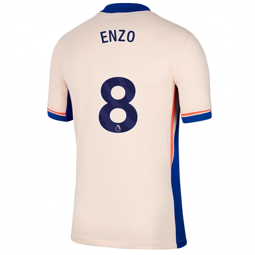 Mænd Enzo Fernández #8 Lys Beige Udebane Spillertrøjer 2024/25 Trøje T-Shirt