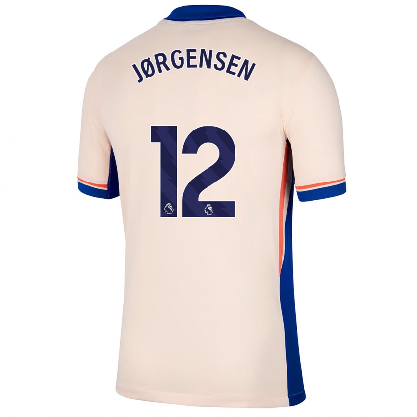 Mænd Filip Jørgensen #12 Lys Beige Udebane Spillertrøjer 2024/25 Trøje T-Shirt