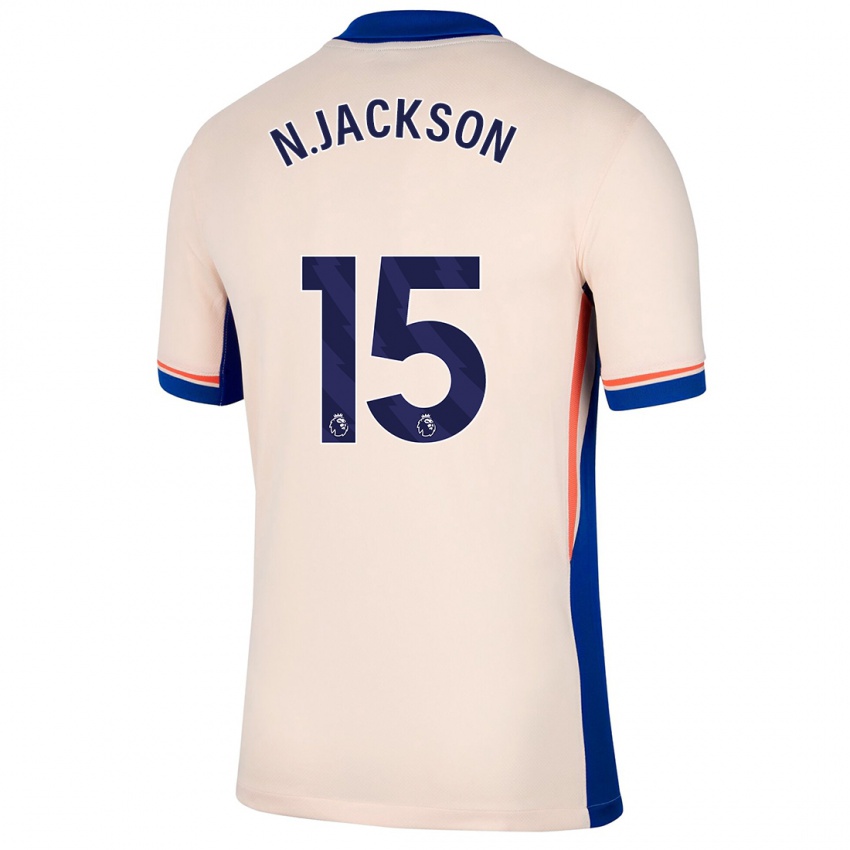 Mænd Nicolas Jackson #15 Lys Beige Udebane Spillertrøjer 2024/25 Trøje T-Shirt