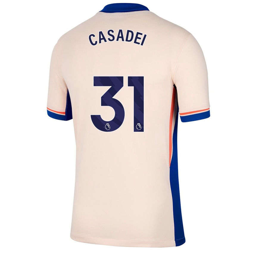 Mænd Cesare Casadei #31 Lys Beige Udebane Spillertrøjer 2024/25 Trøje T-Shirt